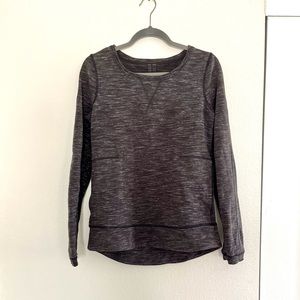 Lululemon Heather gray crewneck sweatshirt size 6 with kangaroo pocket
